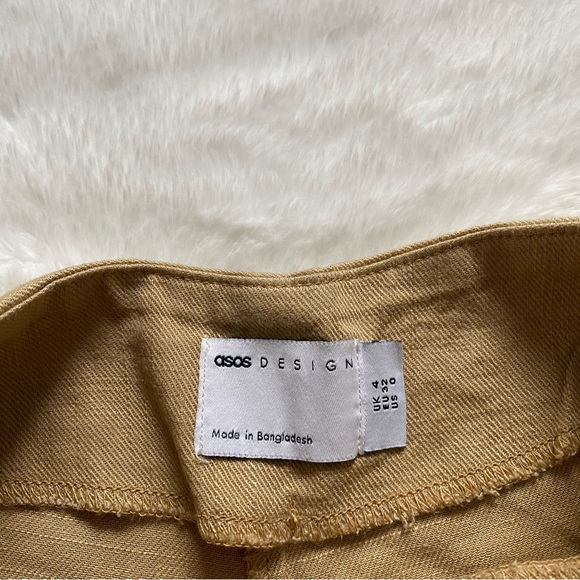 NWOT ASOS | Hourglass seamed waist short with linen in neutral - Picture 7 of 9